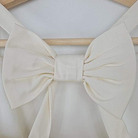 Crewcuts Girls Sleeveless Occasion Dress in Ivory with Back Bow Detail Size 14 - Picture 7 of 14